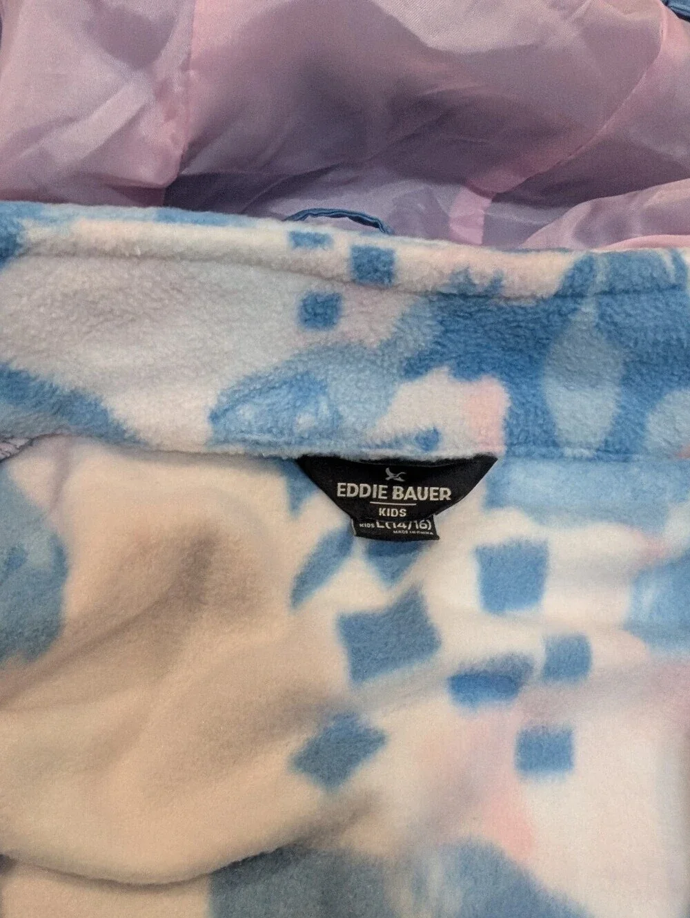 Eddie Bauer Kids Fleece Jacket - Blue & Light Pink